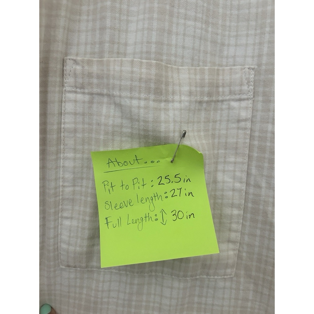 XL CalvinKlein Beige Plaid Insulated Button Up Men's Jacket - Picture 4 of 5